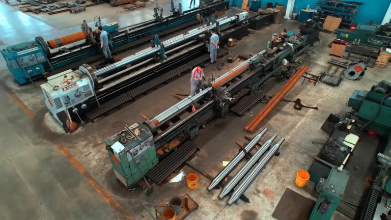 How should a lathe operator correctly organize their workspace?