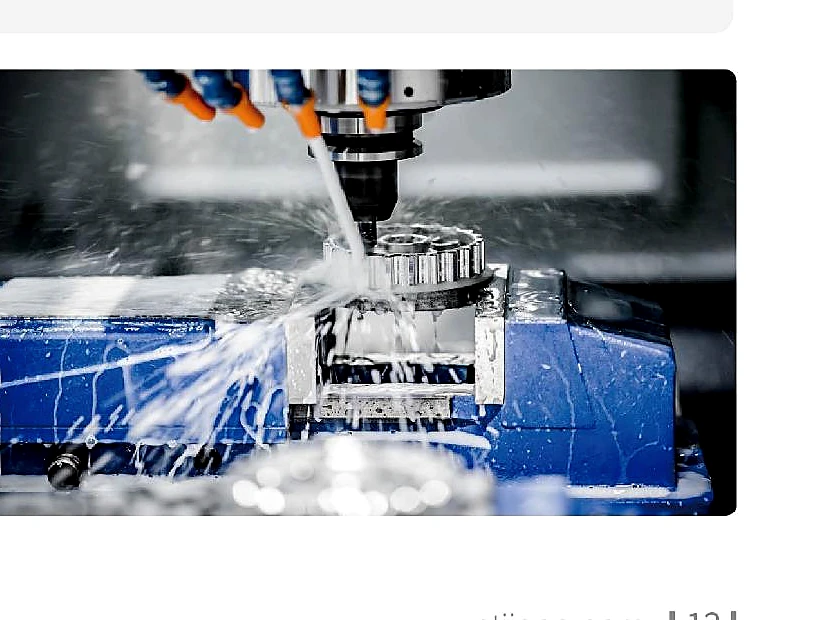 High-speed CNC machining on a mineral-cast vertical machining center